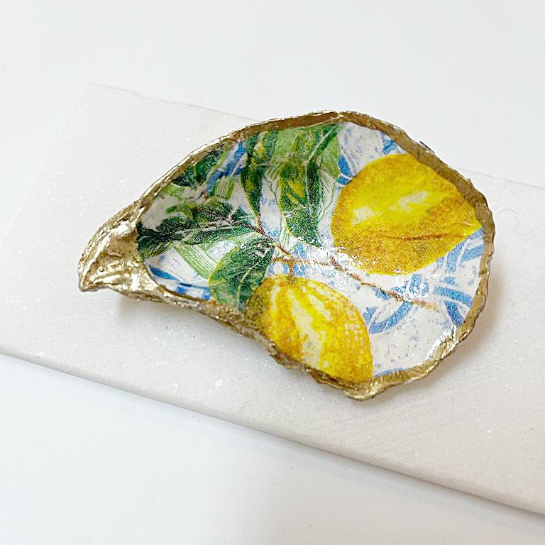 Lemon Oyster Shell Ring Dish Ana Razavi
