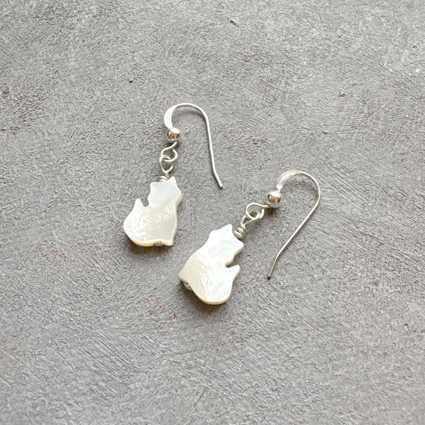 Kitty Mother of Pearl Earrings
