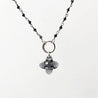 Crystal Tribal Cross, Pyrite, Brass & Sterling Silver Circlet Necklace Regina McGearty