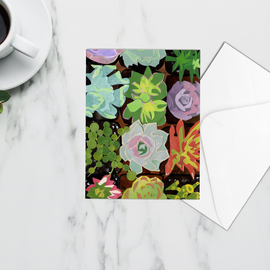 Succulents Note Card Mandy Warhol Fine Art