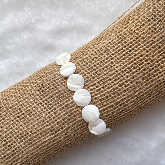Shell Beaded Stretch Bracelet