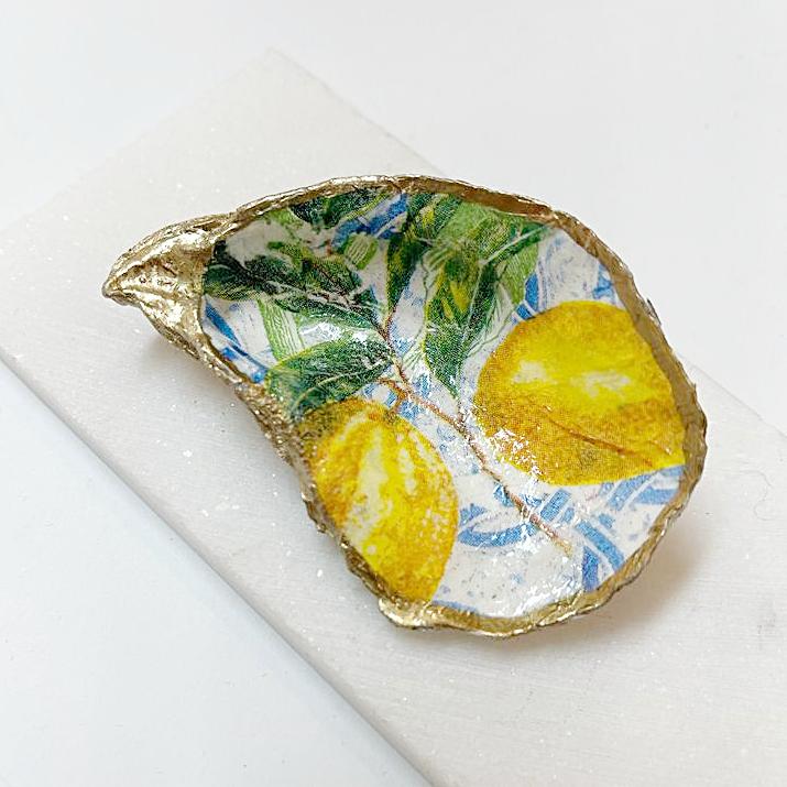 Lemon Oyster Shell Ring Dish Ana Razavi