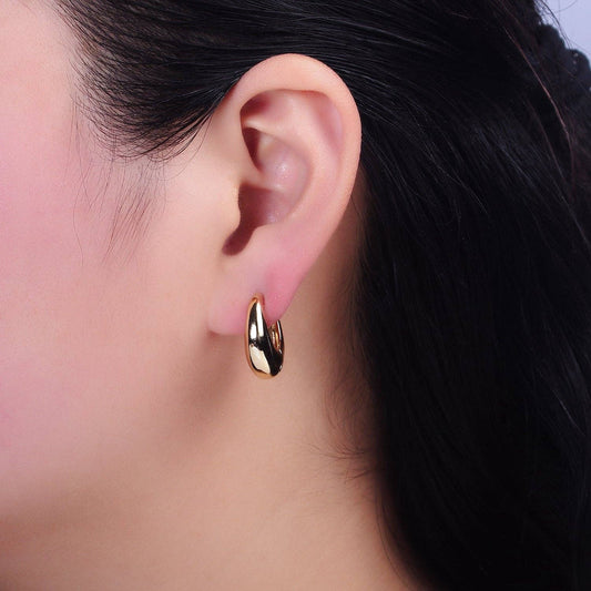 Chubby Dome Huggie Earrings