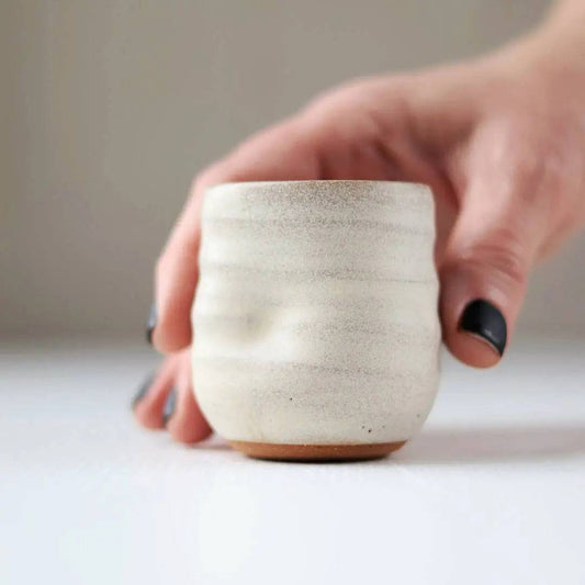 Artist Choice Little Sippers Cream Pottery Shot Cup Gravesco Pottery