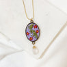 Polymer Clay Floral Sculpted Necklace-Uni-T Janine Gerade