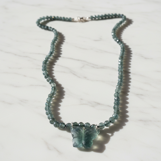 Beaded Butterfly Necklace – Whispering Wings* Janine Gerade