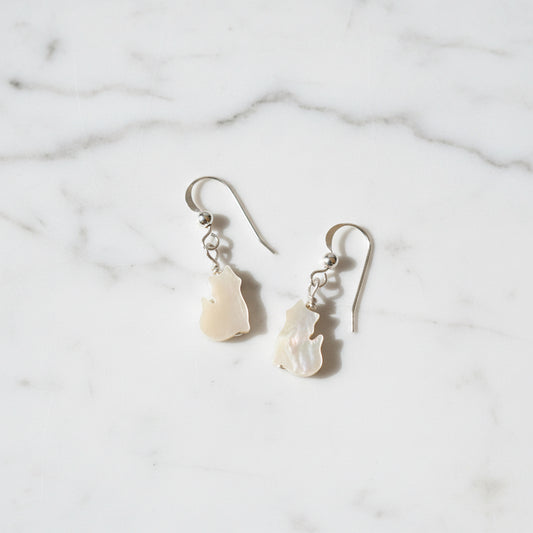 Kitty Mother of Pearl Earrings