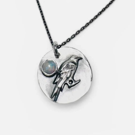 Crow Sterling Necklace***