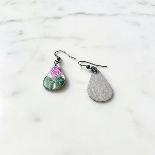 Clay Earrings-Spring/Summer Floral Teardrops***