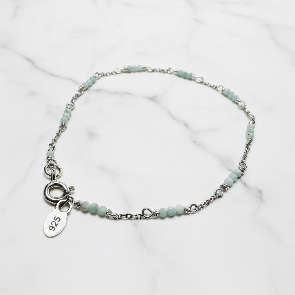 Dainty Larimar Gemstone Bracelet***