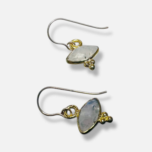 White Moonstone Dainty Earrings jewelry