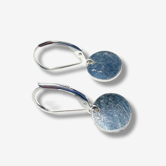 Silver Disk Earrings/Moon Earrings*