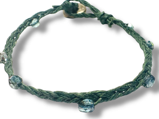 Braided Cord Bracelet- Button Closure*