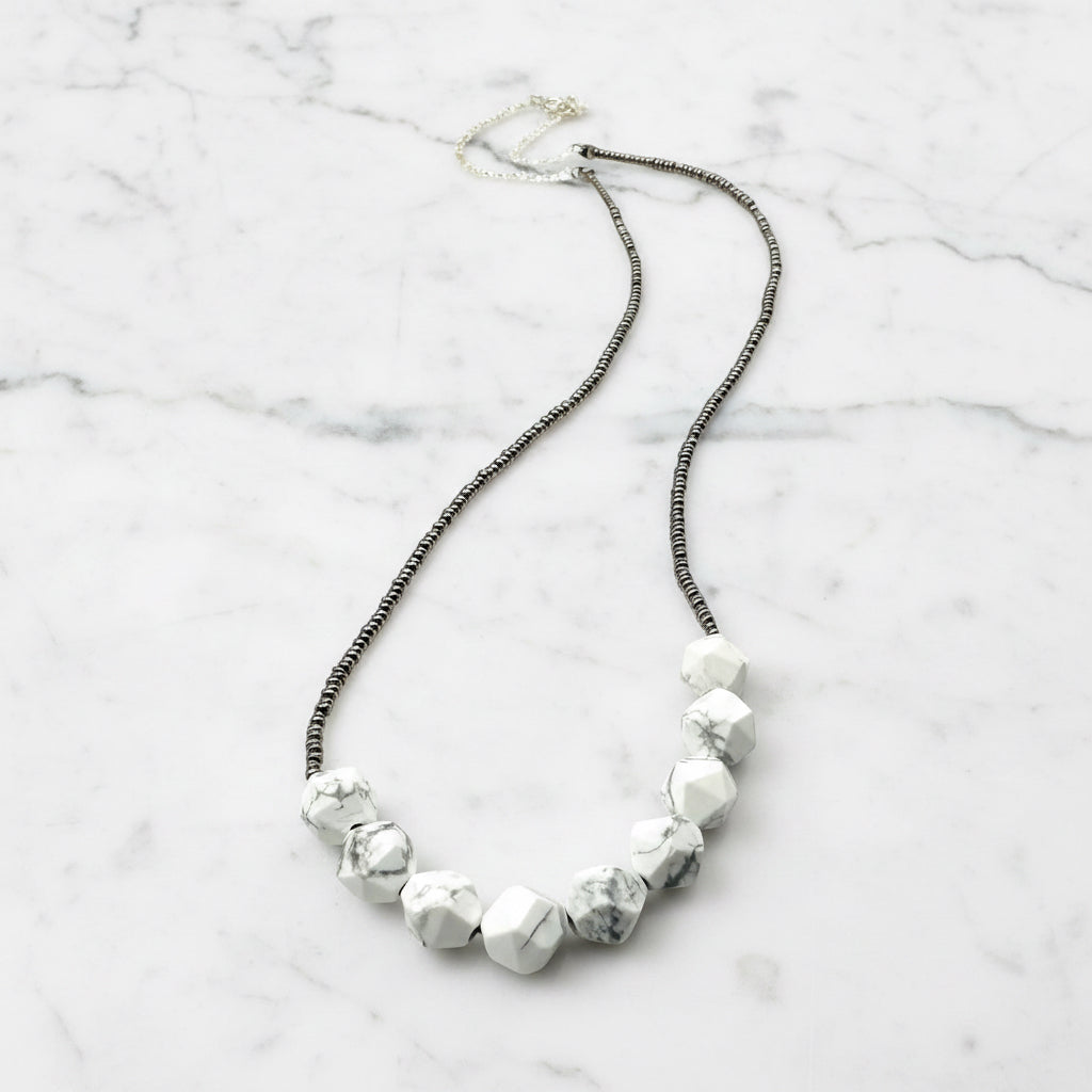 Faceted Howlite Necklace