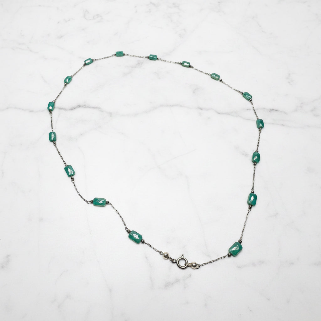 Flat Glass Beaded Chain