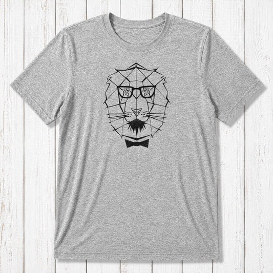 Geometric Lion T-Shirt for Men Men’s Bamboo & Organic Cotton Graphic T-Shirt Uni-T