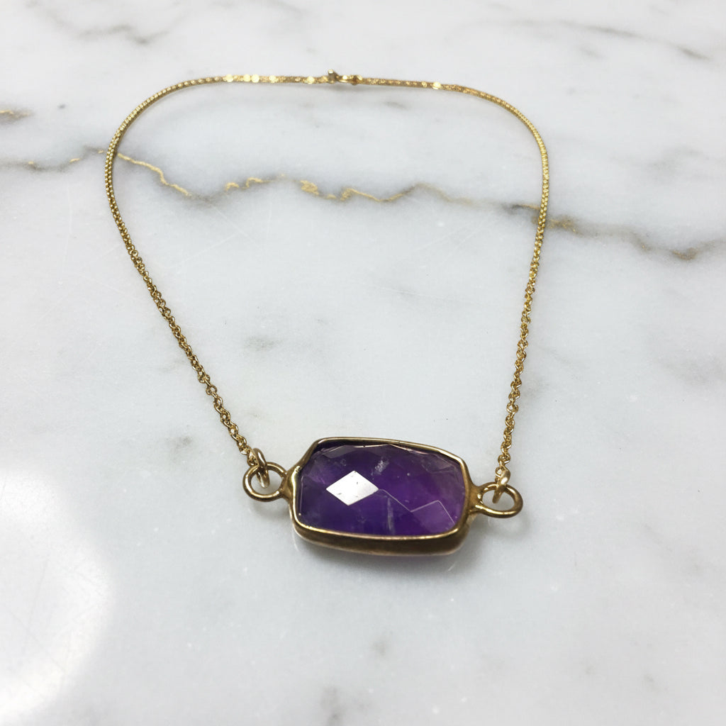 Amethyst Gemstone Necklace***