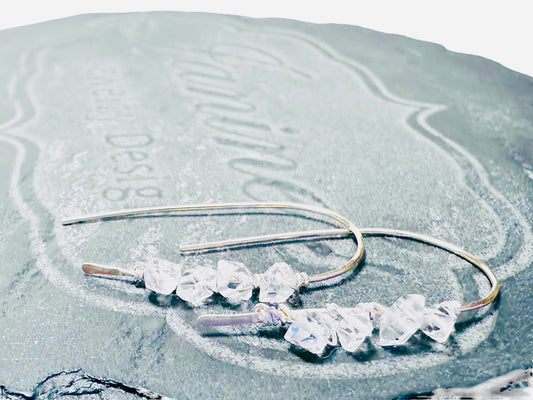 Herkimer Diamond Minimalist Earrings***