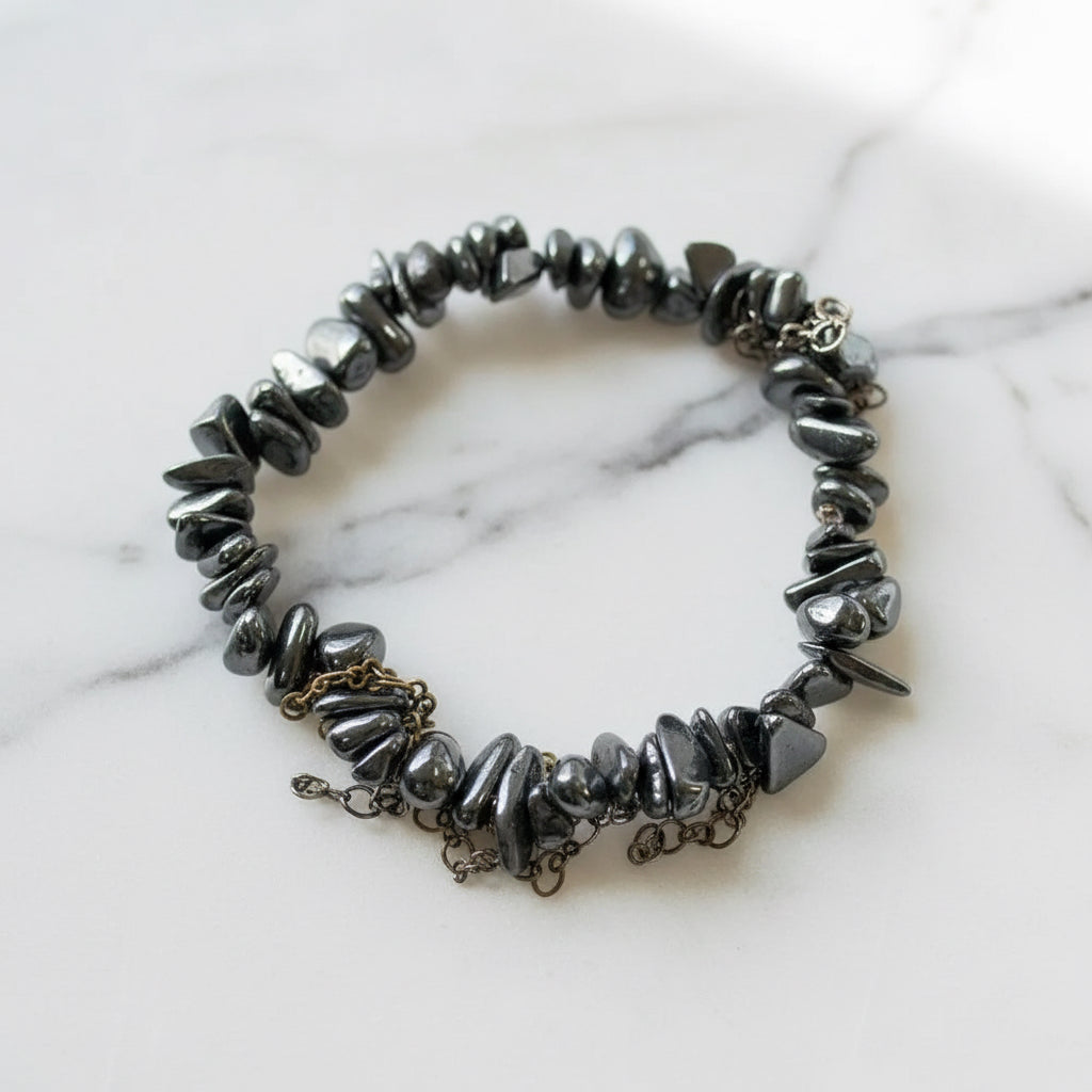 Hematite + Tigers Eye With Chain Bracelet - Uni-T