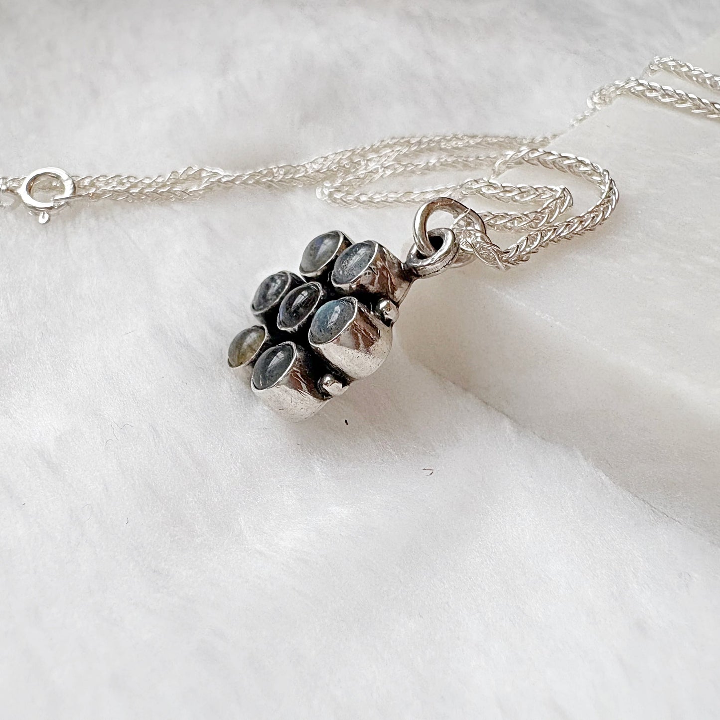 Labradorite Necklace with Silver Chain for Unique Style