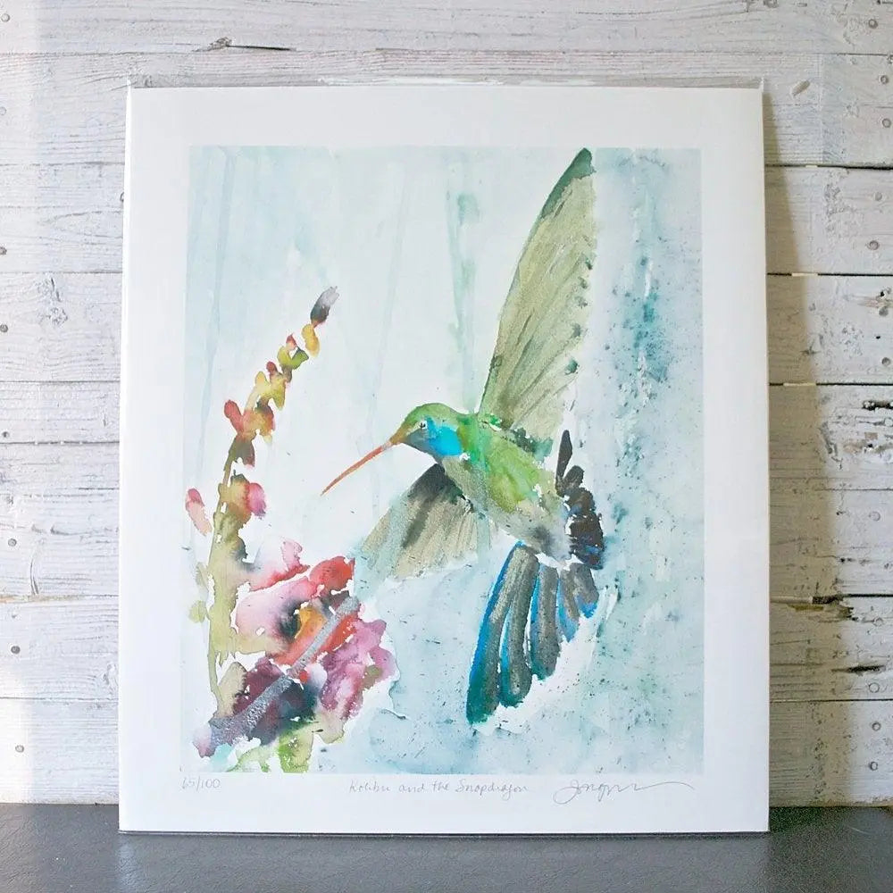 Kolibri and the Snap Dragon - Giclee Print - Uni-T