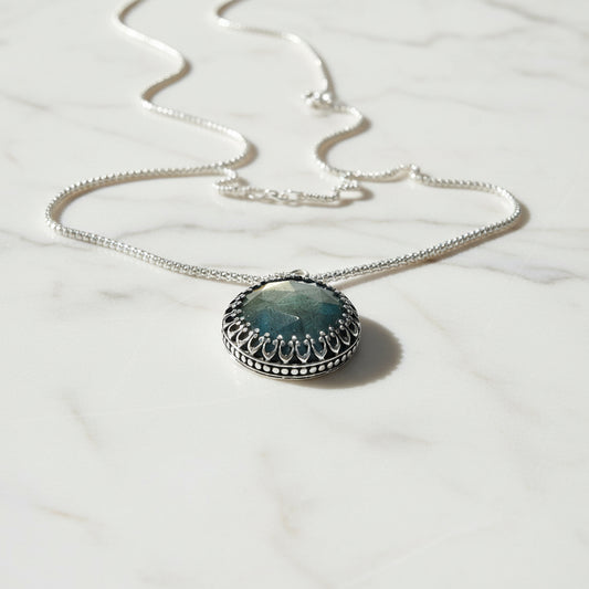 Labradorite Medallion Necklace* Janine Gerade