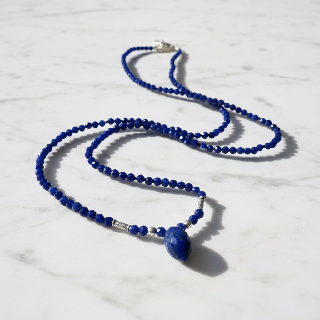 Lapis Beaded Necklace, Gemstone Necklace* Janine Gerade
