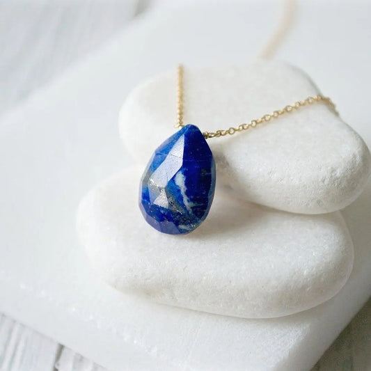 Lapis & Gold Fill Necklace - Uni-T