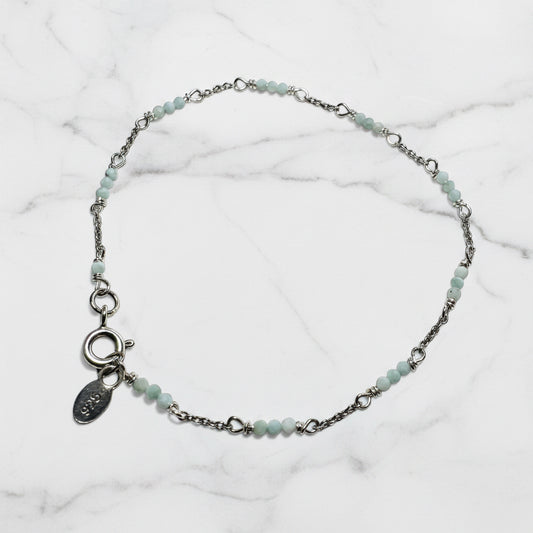 Dainty Larimar Gemstone Bracelet***