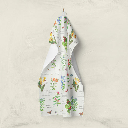 Hummingbird Floral Kitchen Towel