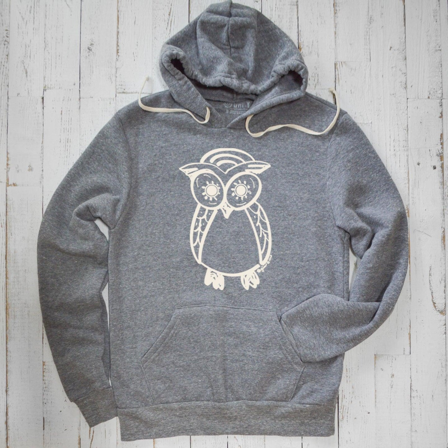 Stylish Unisex Hoodie with Owl Design - Uni-T
