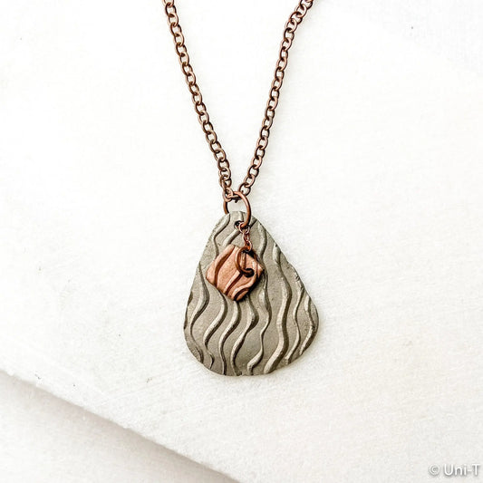 Precious Metal Clay Copper & White Copper Necklaces - Uni-T