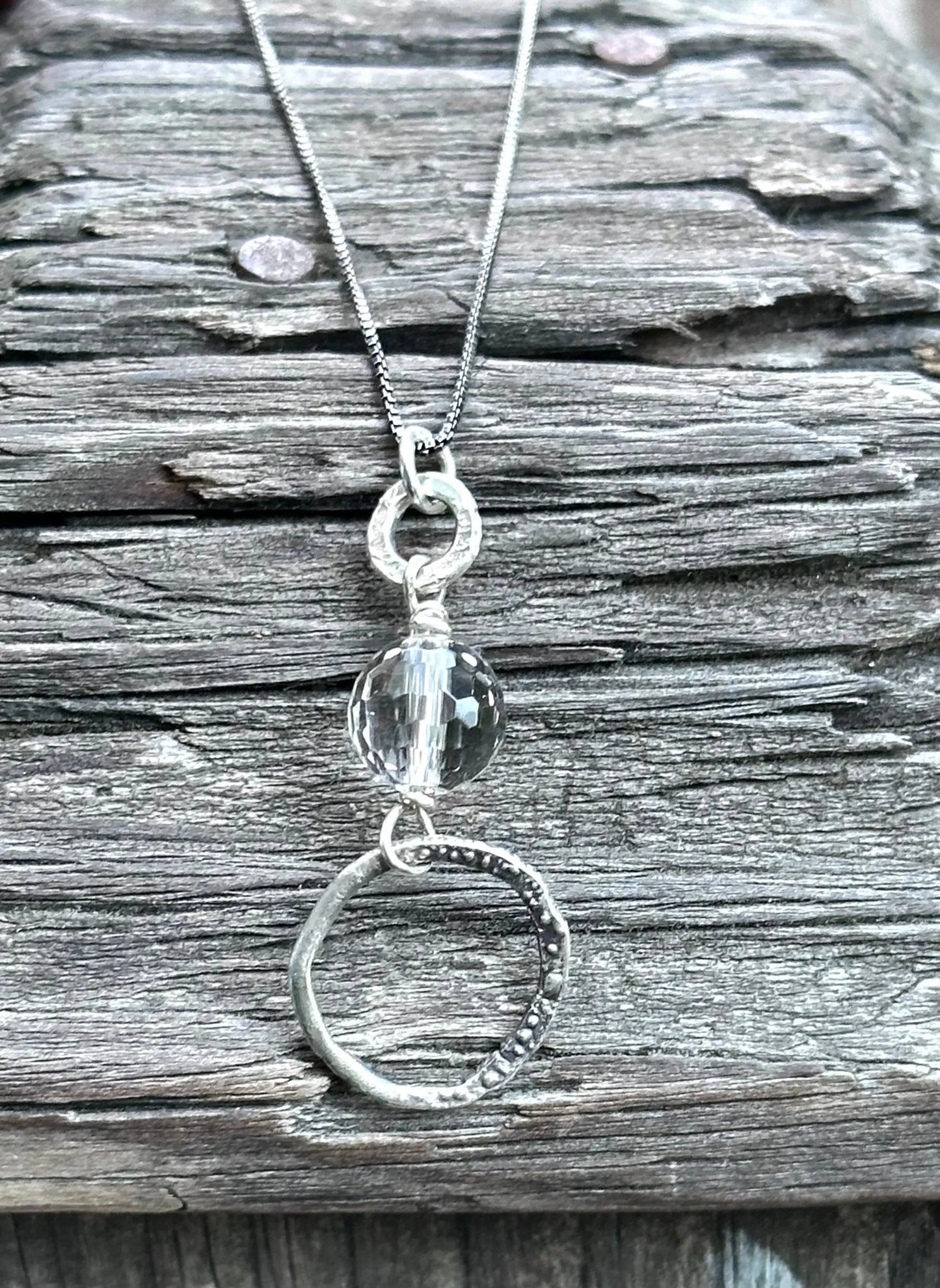 Quartz Circle Necklace* Janine Design