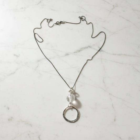 Quartz Circle Necklace* Janine Design