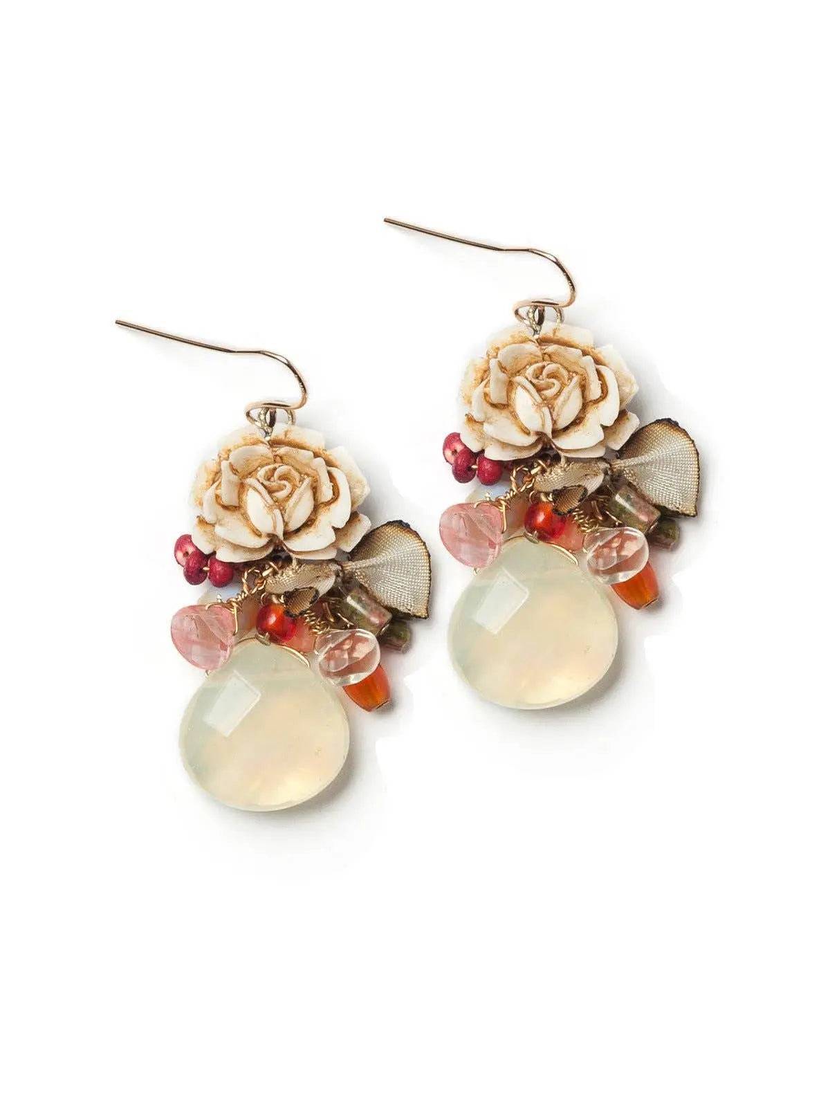 Rustic Rose Earrings Elements Jill Schwartz
