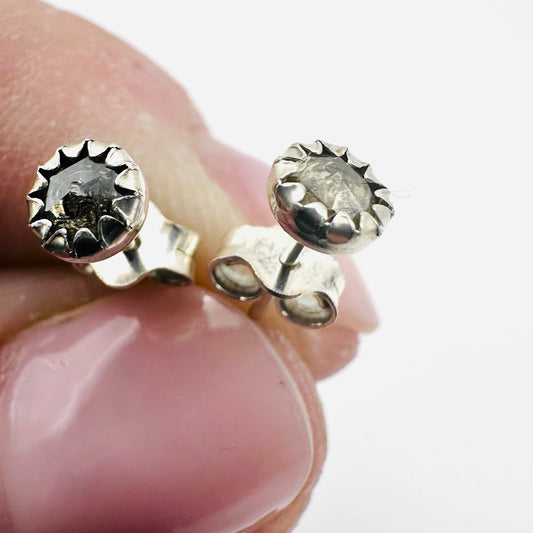 Salt and Pepper Diamond Studs