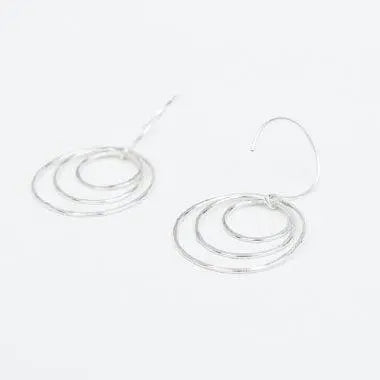 Sterling Silver Hammered Hoop Earrings | Handmade Jewelry - Uni-T