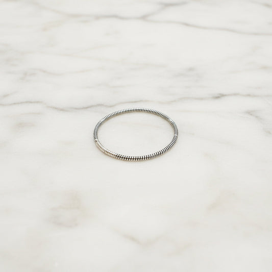 Silver Twist Pattern Ring display