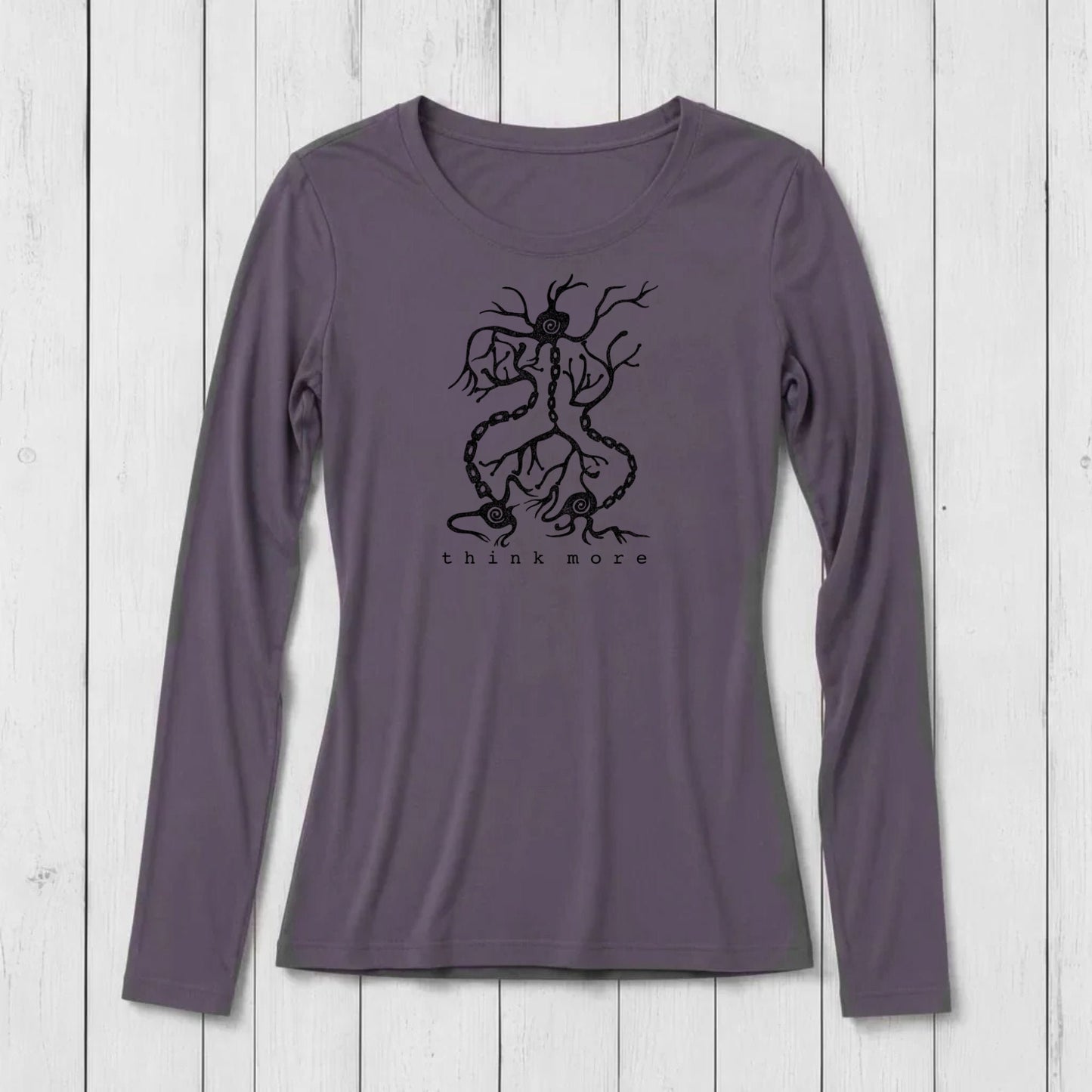 "Think More" Long Sleeve T-Shirt for Women
