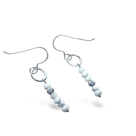 Howlite Bar Earrings***