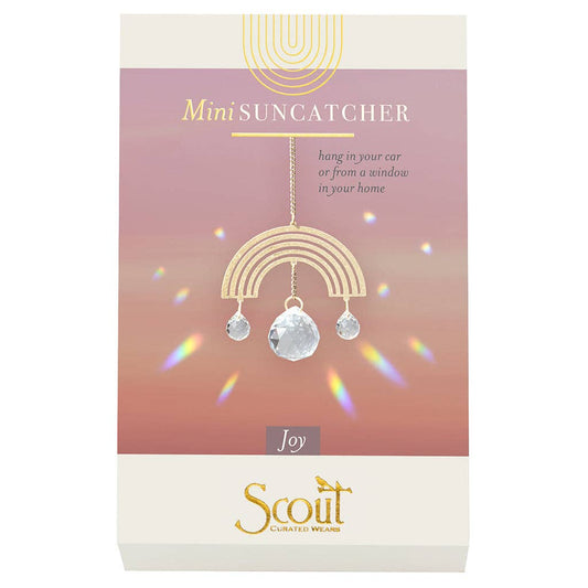 Rainbow joy suncatcher packaging with crystals