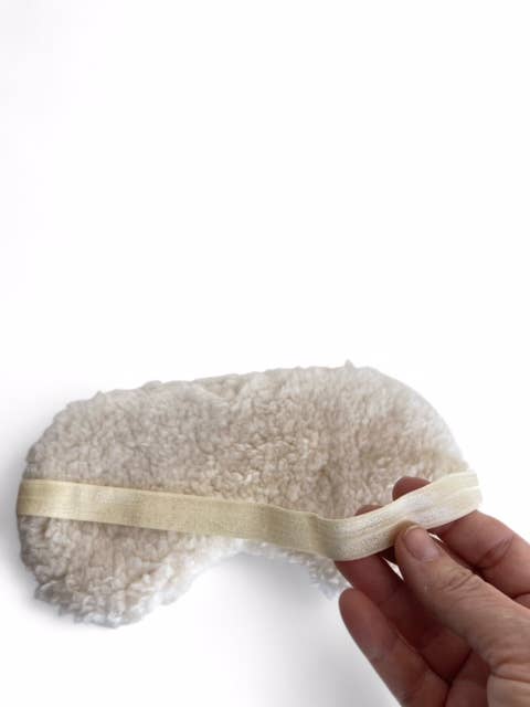 Soft fleece sleep mask with elastic strap