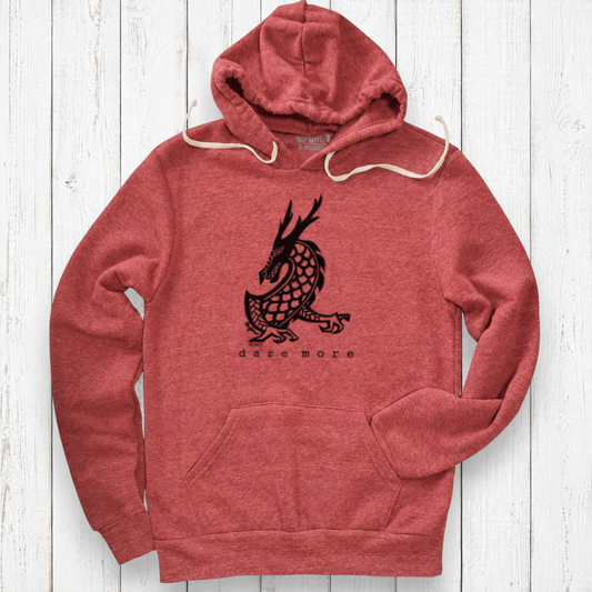 Brick-red heather hoodie flat lay.png