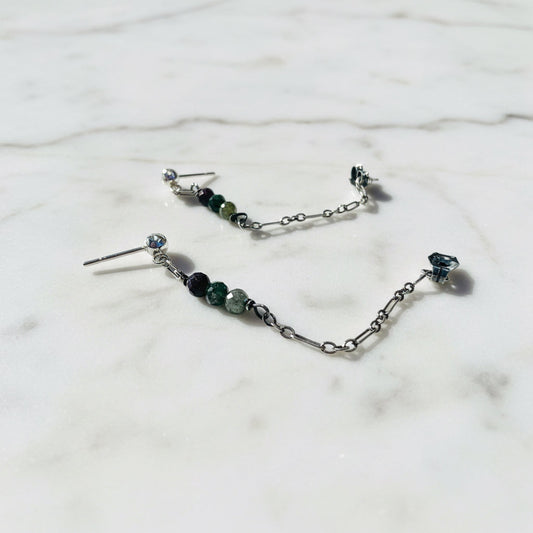 Chain Loop Earrings on display