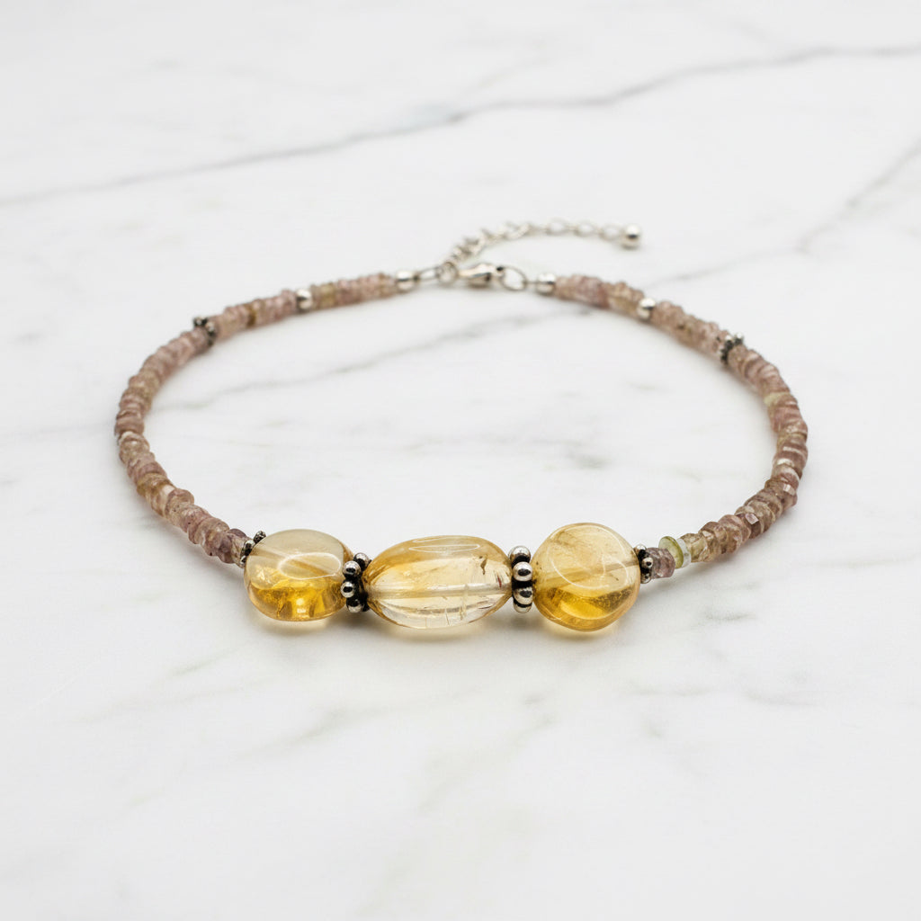 Citrine and Labradorite Bracelet