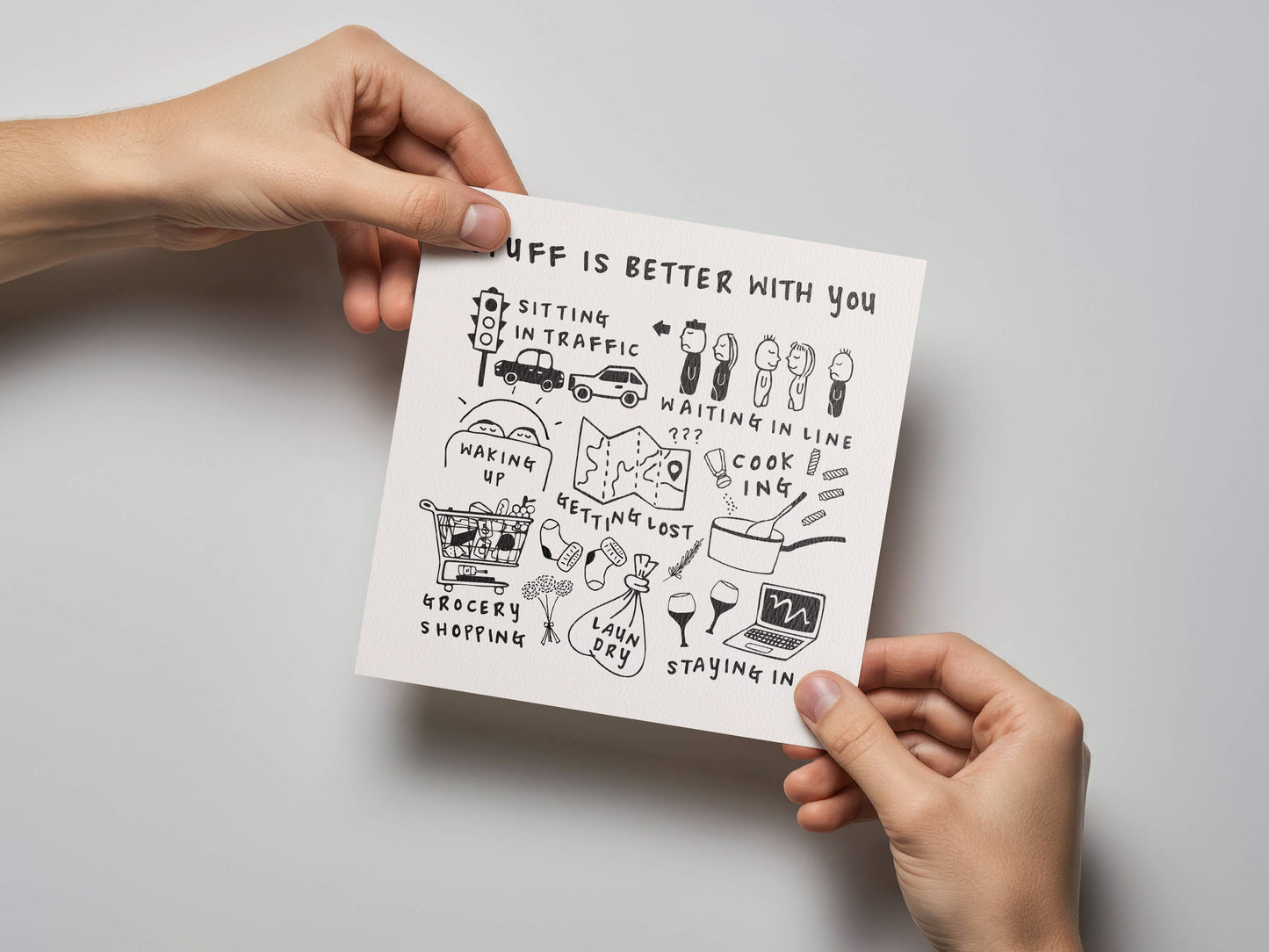 Stuff is Better With You Valentine's Day Card