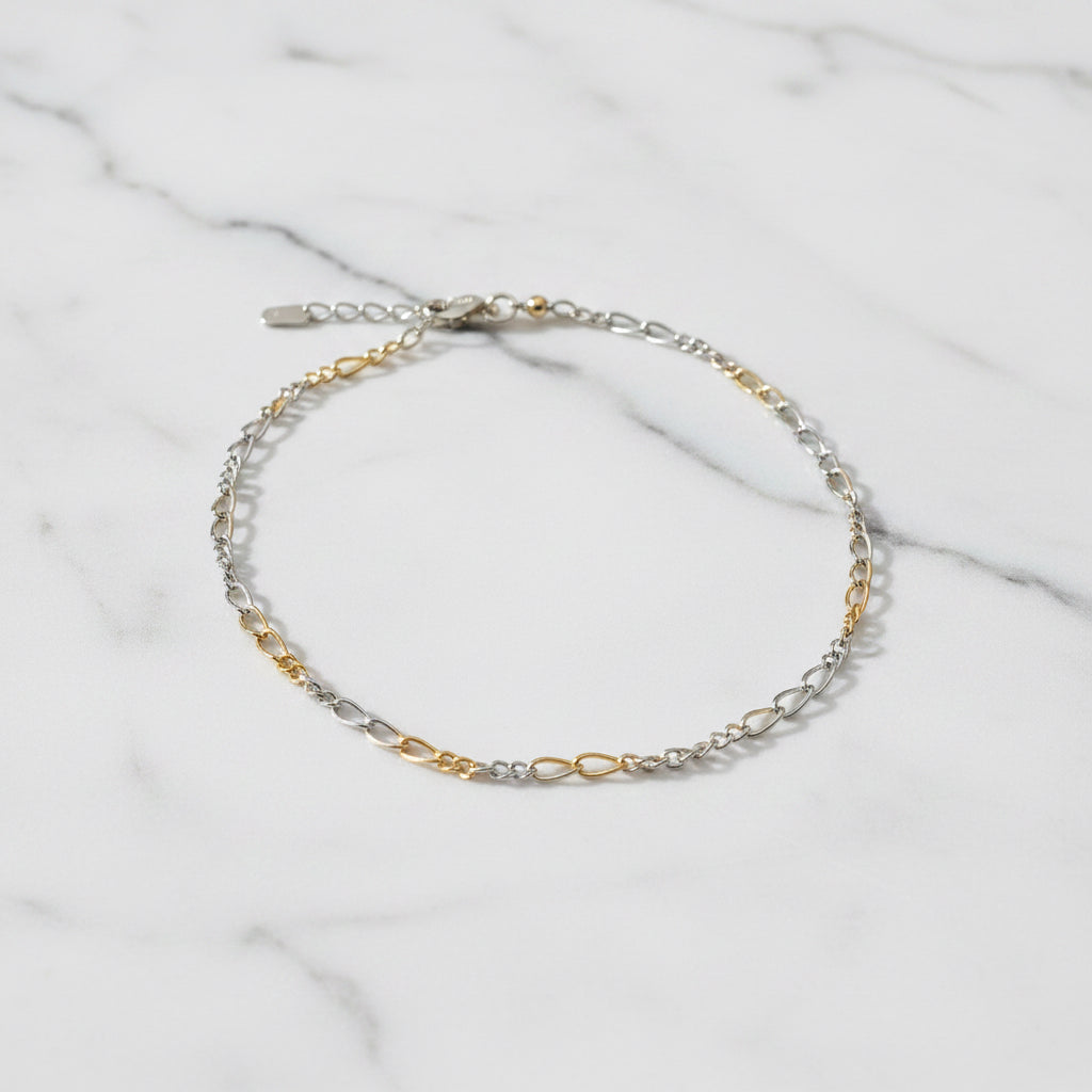 Gold and Silver Chain Bracelet