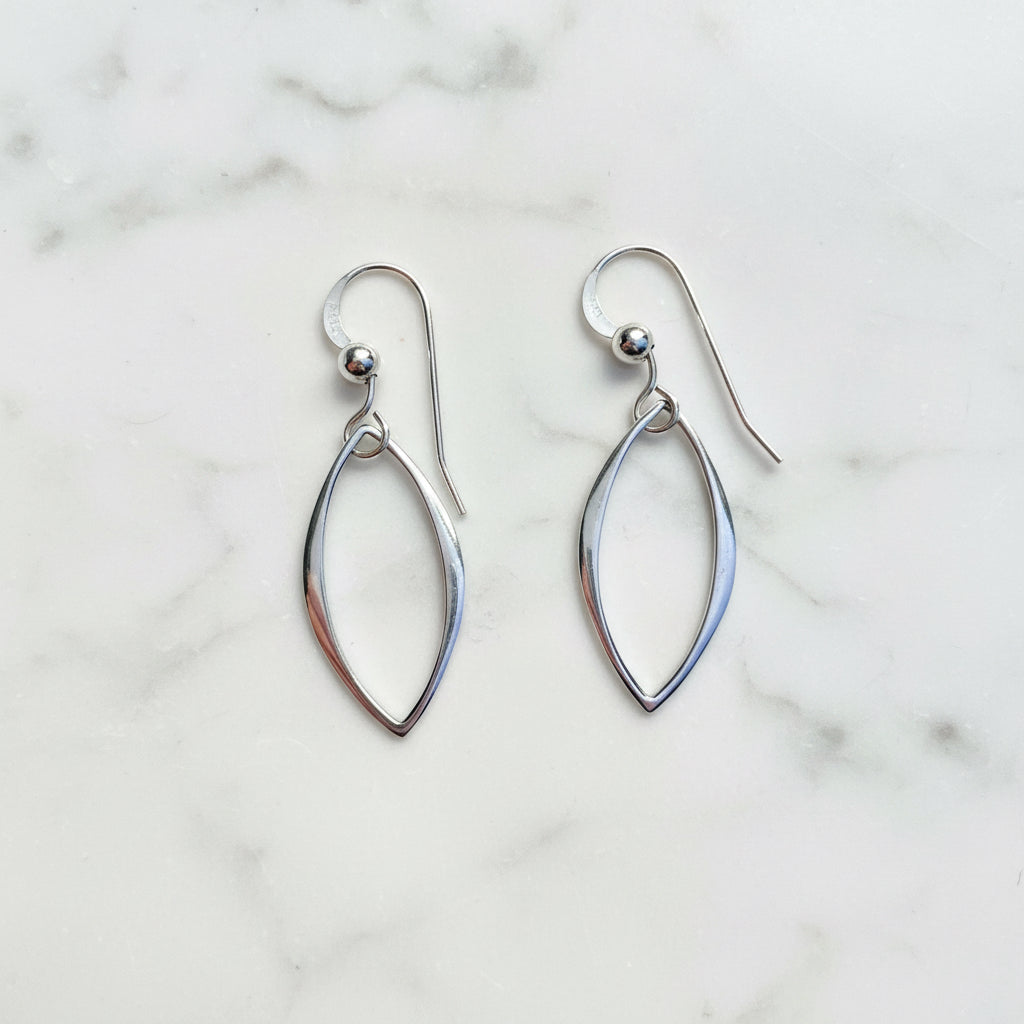 Silver Marquise Earrings jewelry