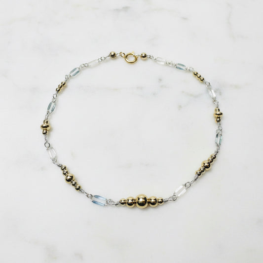 Gold and Silver Bead Bracelet
