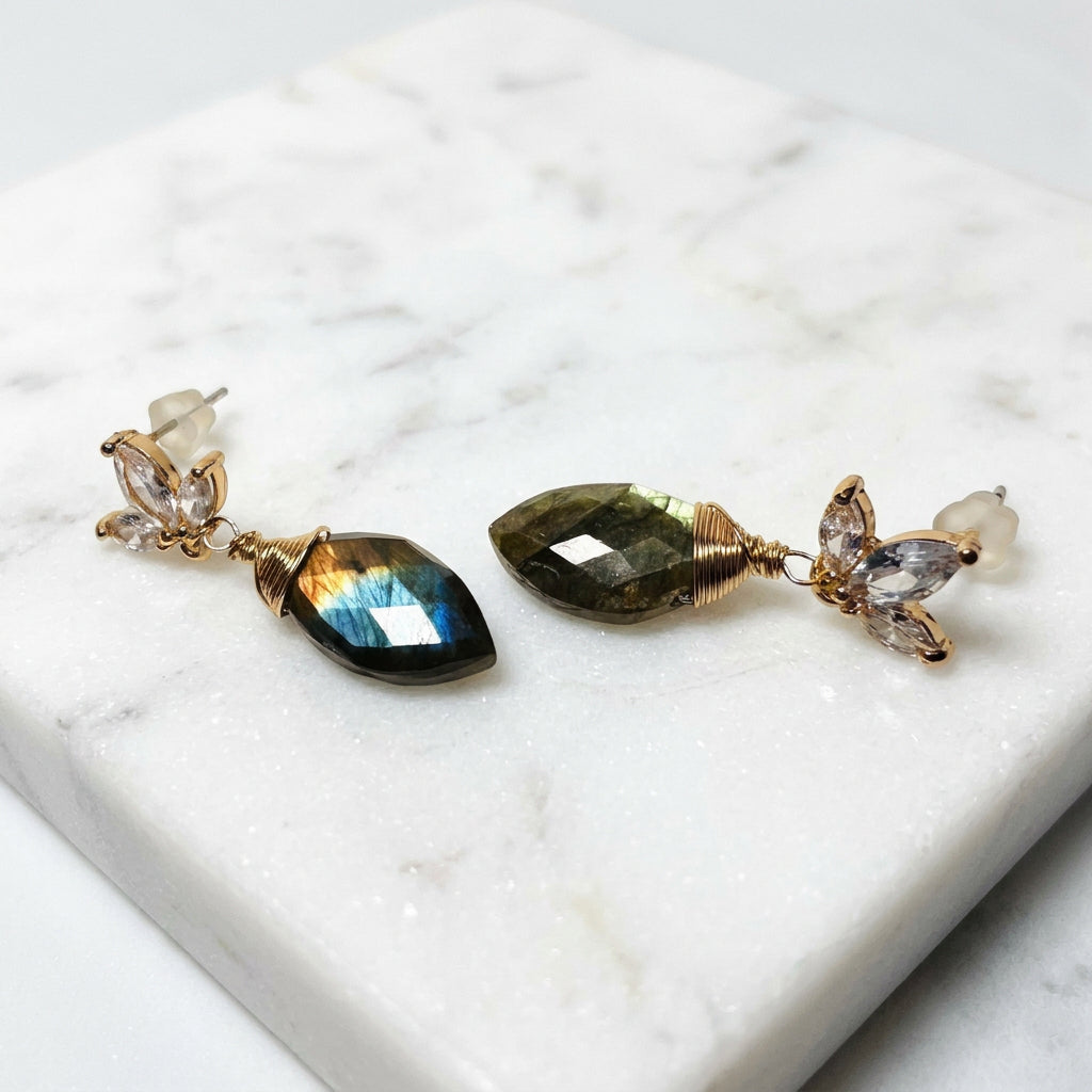 Marquise Labradorite Earrings
